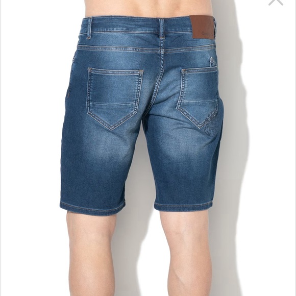 NWT - Desigual Men’s Ripped Washed Denim Jogger Short - Size 34 - Picture 3 of 11